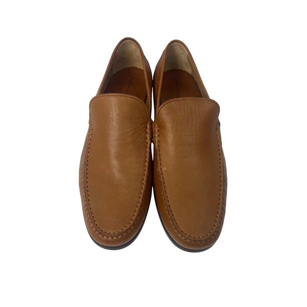 Johnston & Murphy Cresswell Venetian‎ Mens Leather Loafers 10.5M Cognac Slip-On